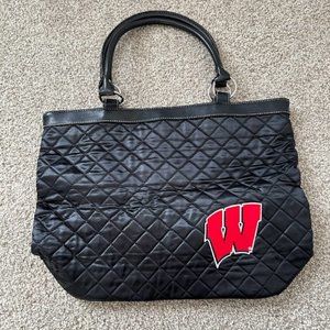 UW Wisconsin Black Hobo Bag